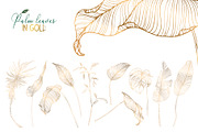 Palm leaves collection in gold, a Texture Illustration by Gluiki (Thumbnail 5 of 11)