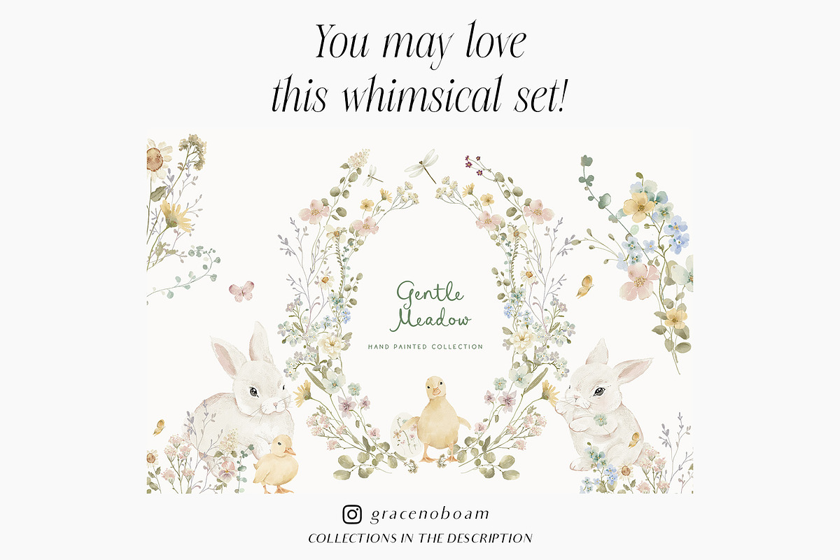 Spring summer pastel flowers clipart, a Decorative Illustration by Grace Noboa Illustrations (Photo 2 of 20)