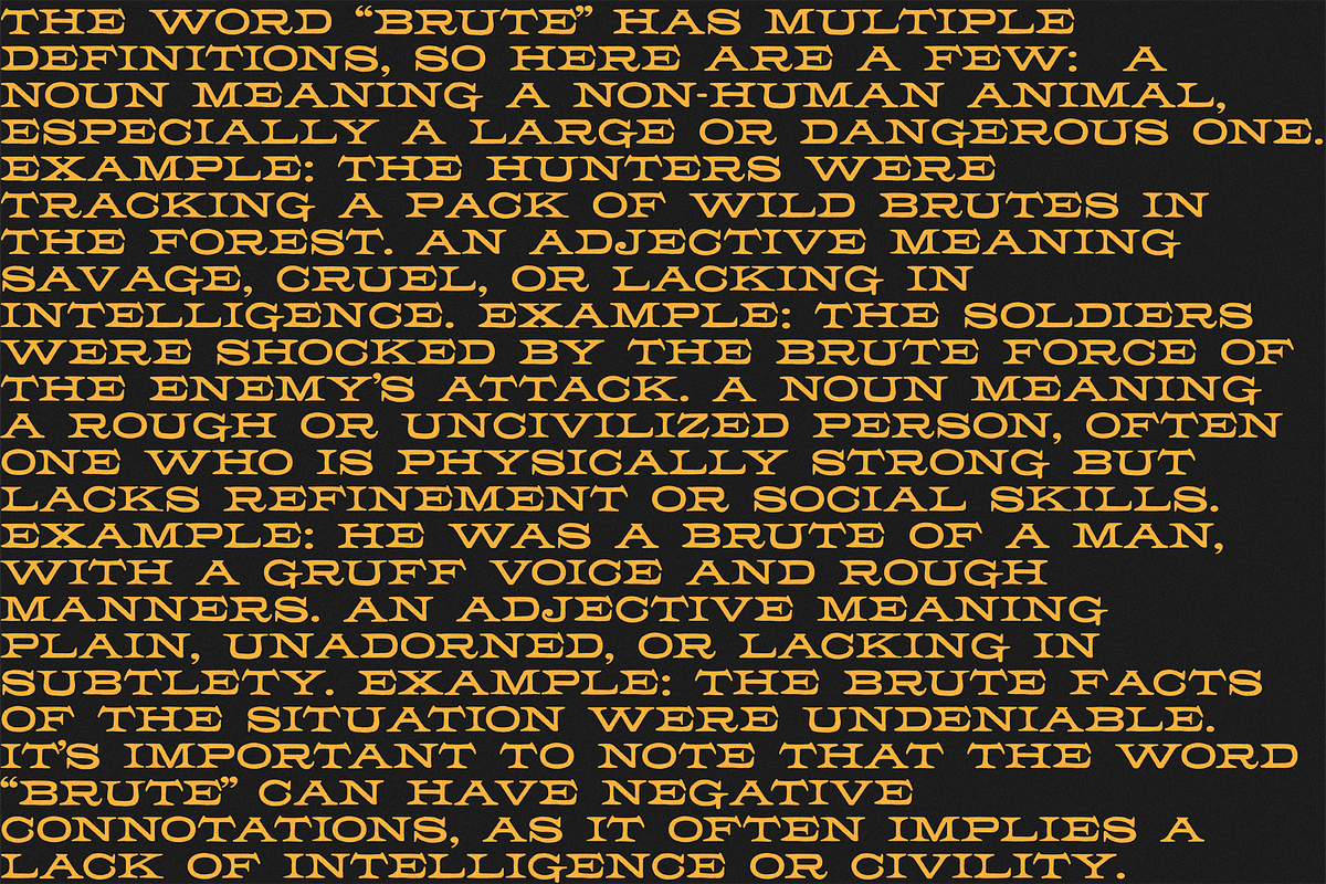 MWM Brute, a Serif Font by mikewillsmakes (Photo 2 of 6)