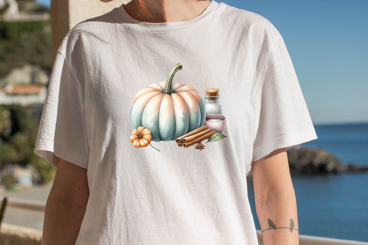 Pastel Pumpkin Sublimation Clipart, an Illustration by SVGArt (Photo 8 of 8)