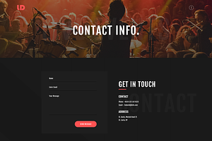 Personal Website For Singer