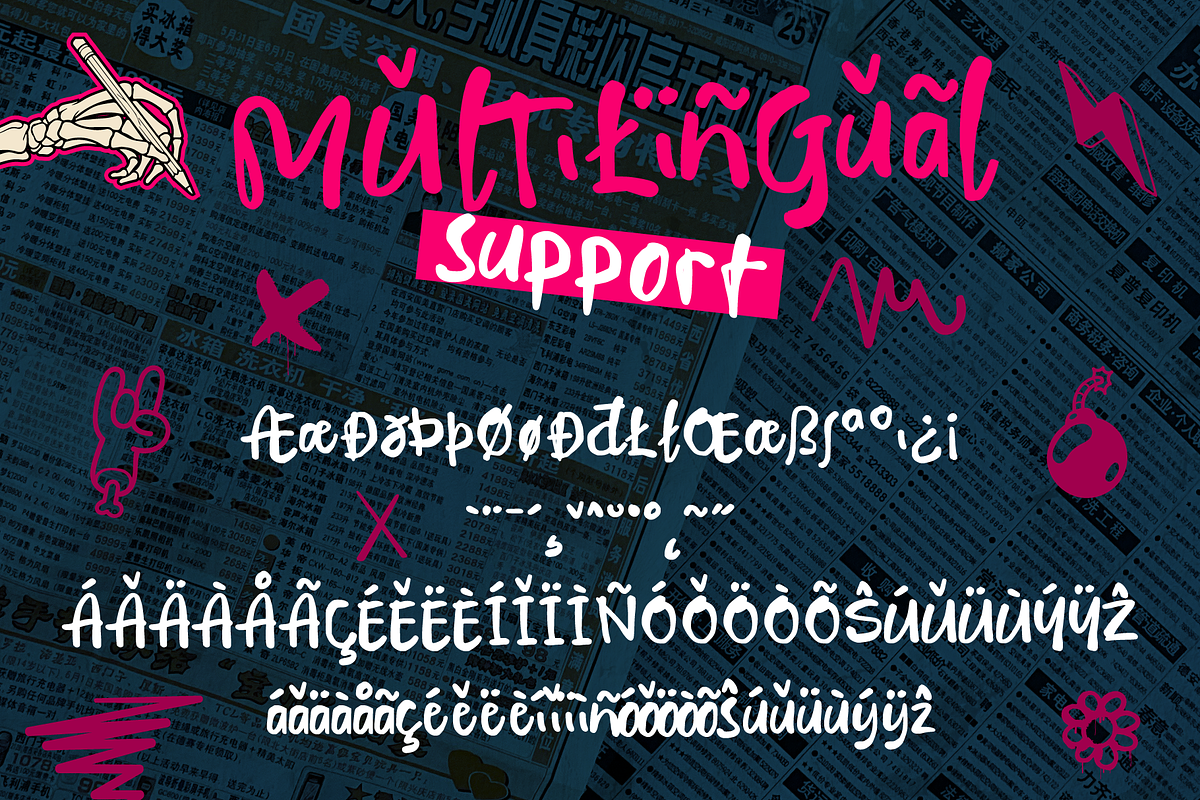 HyperMess - Script Display Font, a Script Font by Inviline.co (Photo 11 of 12)