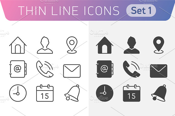 Universal Line Icon Set 1.