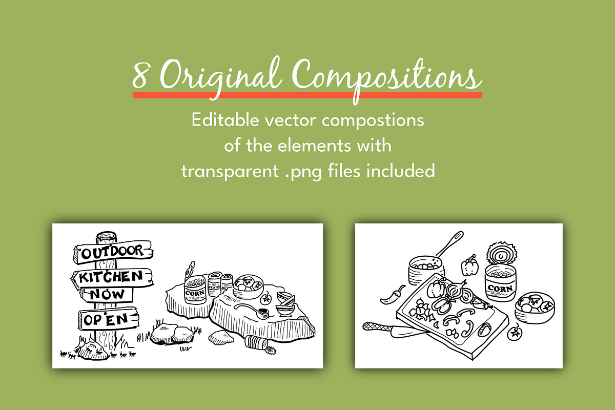 Outdoor Kitchen Illustrations, a Food Illustration by AJ Doodles (Photo 3 of 16)