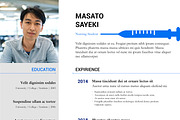 2 Nursing Resume Templates, a Resume Template by Halfcircle (Thumbnail 4 of 4)