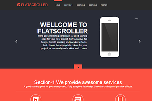 FlatScroller Bootstrap flat landing
