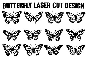 butterfly laser cut design, an Illustration by BIPLOB EXPERT