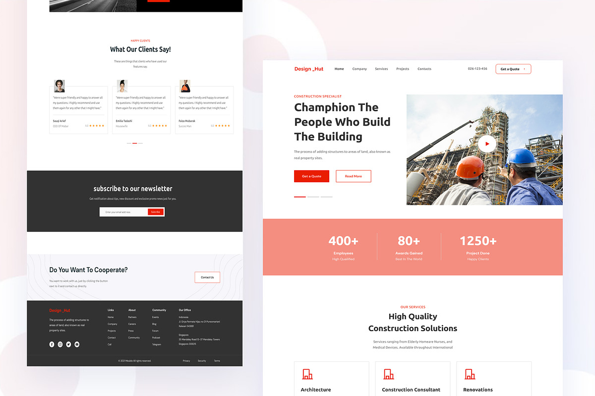 Construction Landing Page, a Landing Page Template by design_hut (Photo 2 of 3)