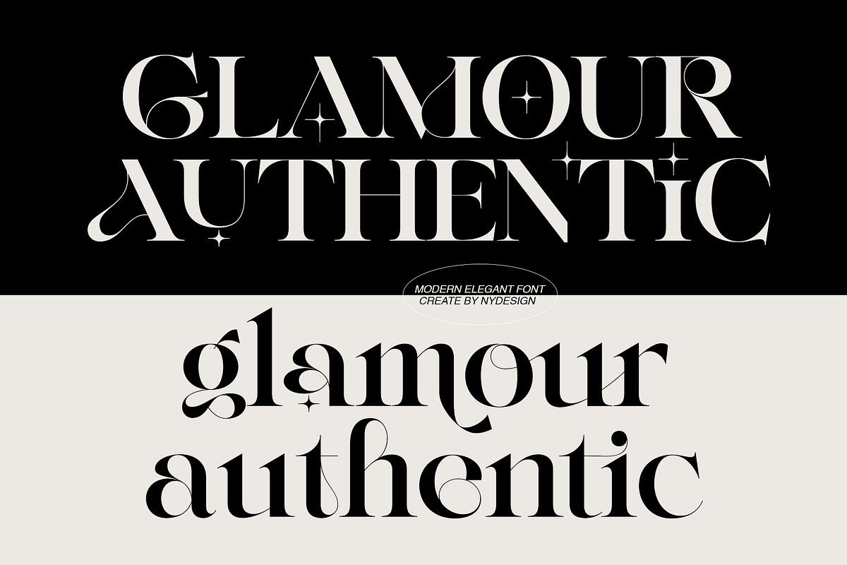 NY Glamour Authentic, a Serif Font by NYDESIGN (Photo 1 of 10)