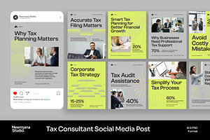 Gray Tax Consultant Instagram Post, a Social Media Template by Neermana