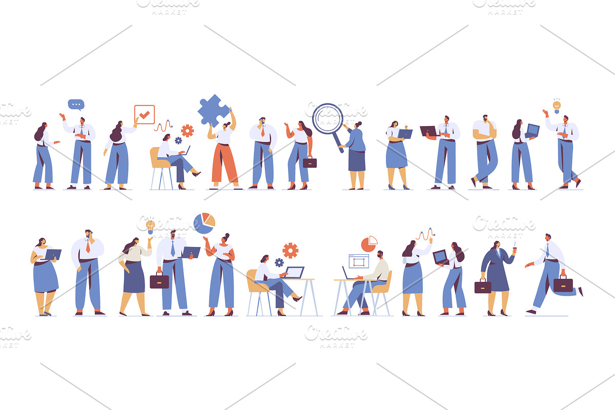 Business people vector bundle, a Person Illustration by Vector_Art (Photo 2 of 18)