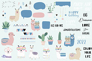 Cute llama set print and pattern, an Animal Illustration by Piixypeach (Thumbnail 6 of 6)