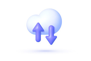 Cloud 3D Vector