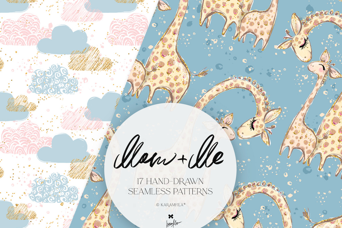 Mom and Me Baby Animals Patterns, a Pattern Graphic by KaramfilaS (Photo 6 of 9)