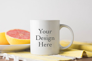 Styled Mug with Grapefruit