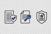 Secure Document Vector Icon Set, an Object Graphic by Artonix (Thumbnail 3 of 3)