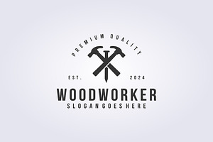 woodworker tools symbol icon logo