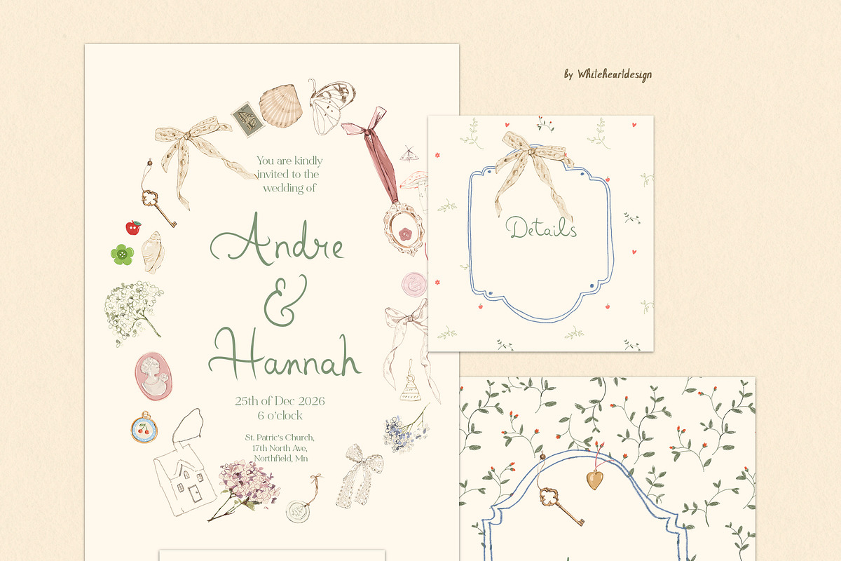 Cottagecore Vintage Illustrations, a Decorative Illustration by whiteheartdesign (Photo 10 of 21)