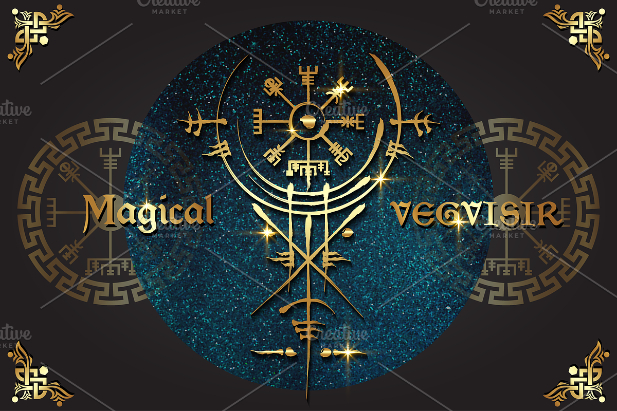 Norse viking Vegvisir Celtic symbols, an Object Graphic by GraphicRedStudio (Photo 4 of 11)