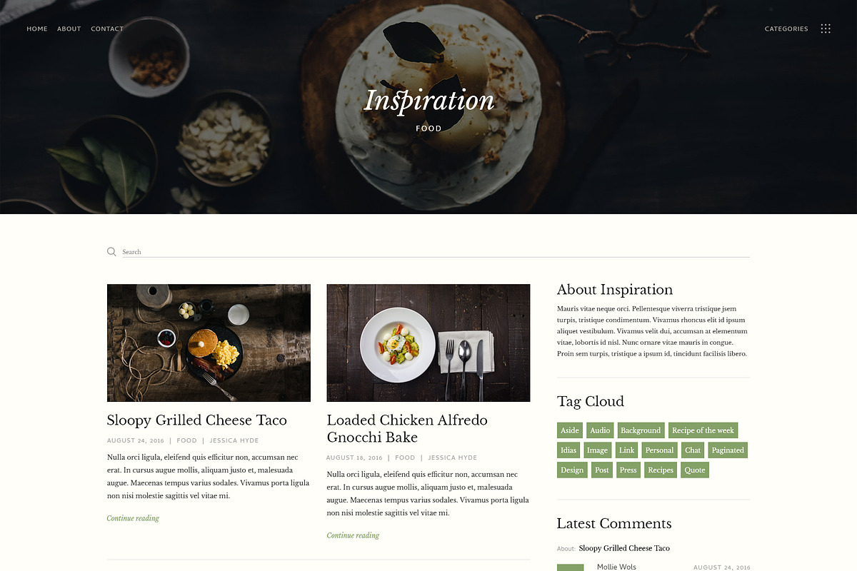 Inspiration — Lifestyle Blog PSD, a Templates & Theme by ScienteCraft (Photo 9 of 47)