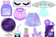 Galaxy Clipart, an Object Illustration by GlamArtZhanna (Thumbnail 2 of 8)