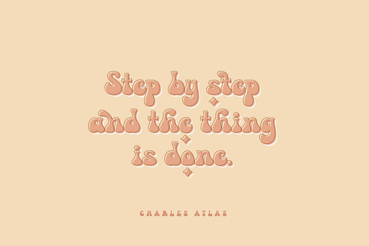 Magic Bloom - A Groovy Font, a Font by Pen Culture (Photo 5 of 6)