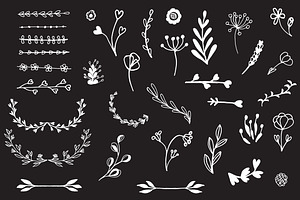 Floral And Rustic Elements Pack