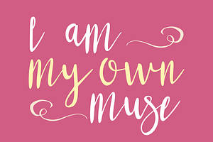 Summer Muse Cursive Script Font