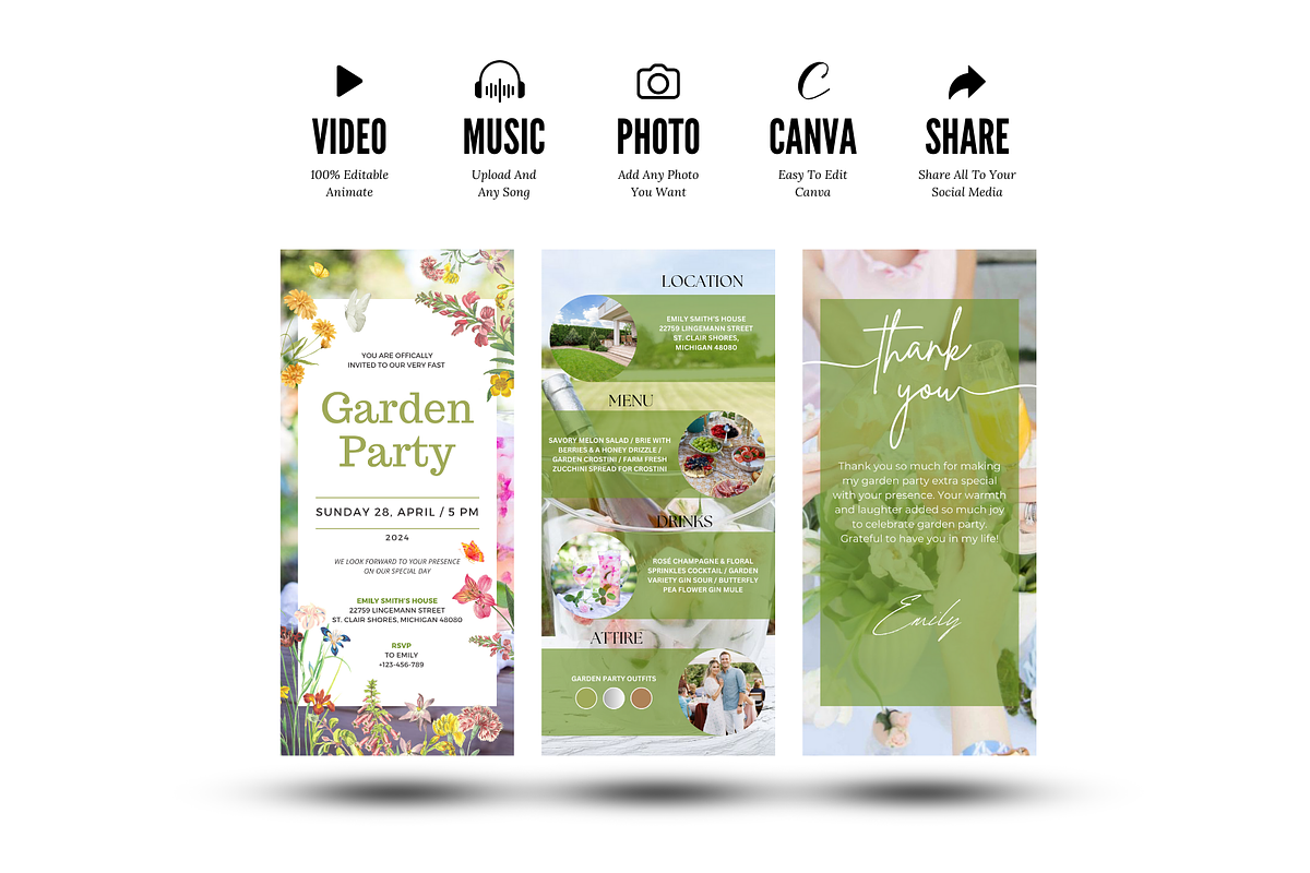 Garden Party Birthday Invitation, an Invitation Template by Earth5168 (Photo 7 of 10)