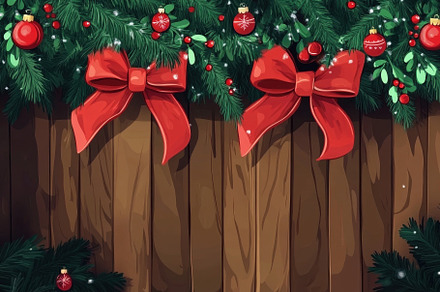 Festive Christmas decoration with re, a Photo by Iftikhar Alam