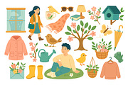 Spring Doodle Set, a Seasonal Illustration by ananastya (Thumbnail 2 of 5)
