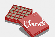 Box of Chocolate Sweets Mockup, a Packaging Mockup by Permadi Creative (Thumbnail 3 of 3)