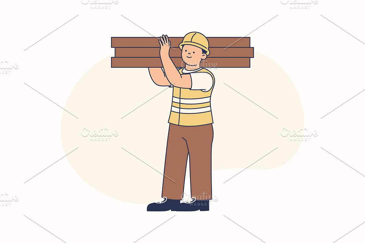 Construction Worker Illustration, an Object Graphic by Jump Studio (Photo 12 of 12)