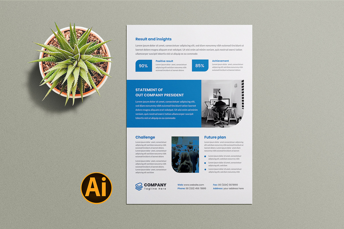 Case Study Template, a Flyer Template by Pixelpick (Photo 3 of 3)