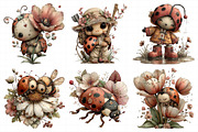 Whimsical Spring Ladybug Clipart, an Illustration by Daily.Designs (Thumbnail 5 of 8)