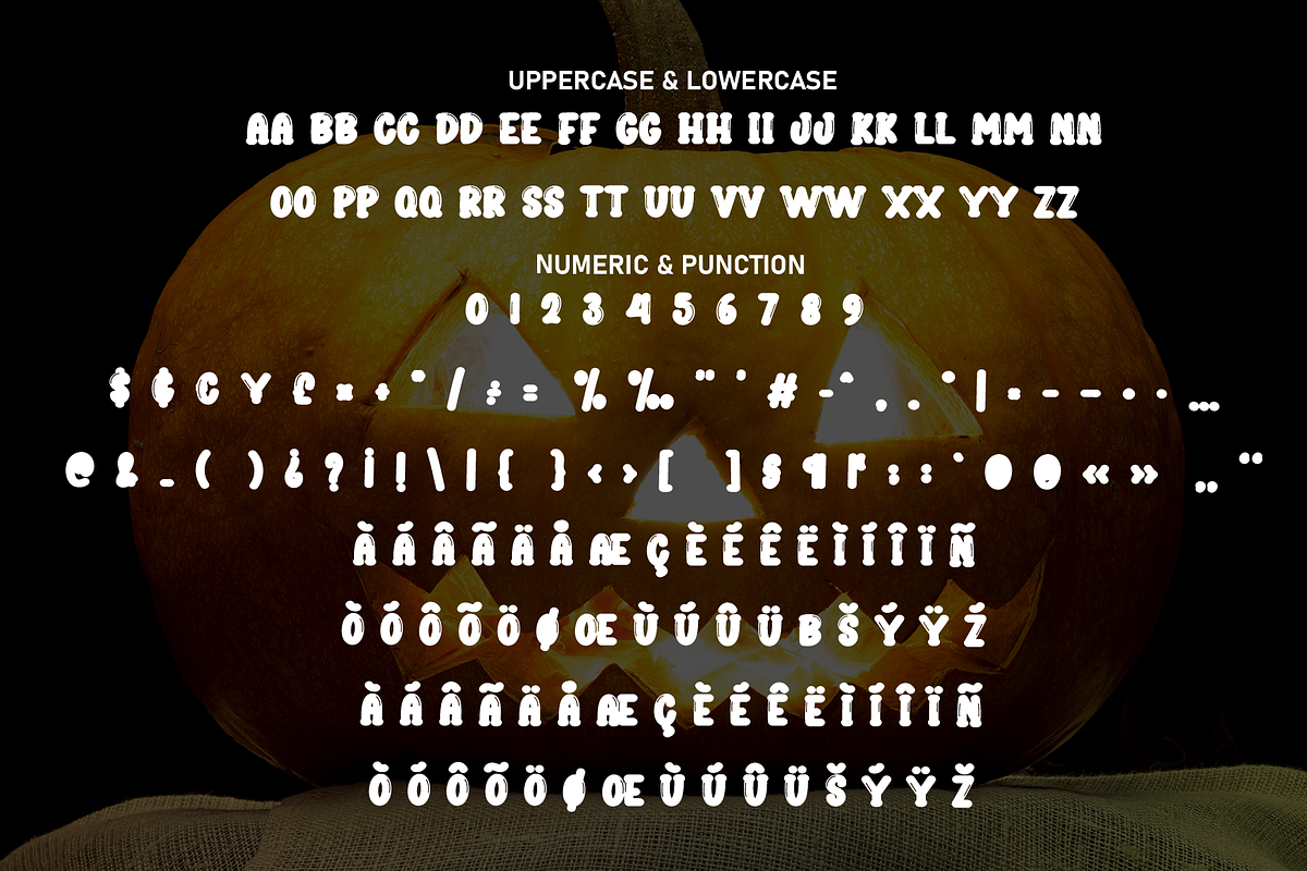 Ghost Pumpkin | Script Font, a Script Font by Scratchones (Photo 7 of 8)