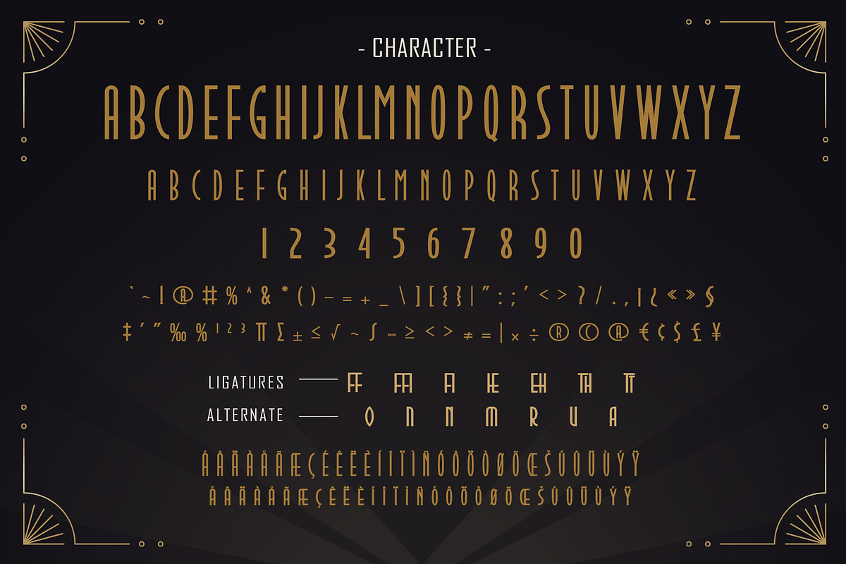 Suncor - Art Deco Style Font, a Sans Serif Font by StoricType (Photo 4 of 10)