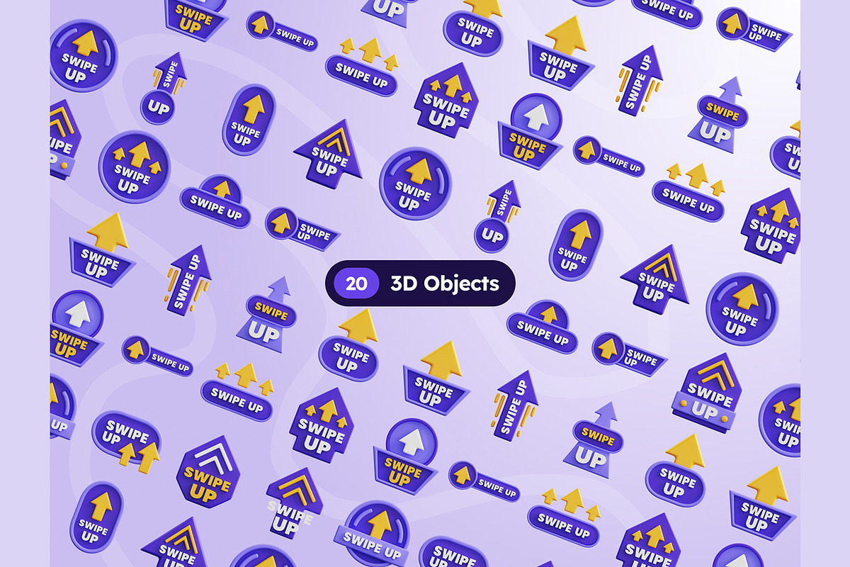 Swipe Up 3D Icons, an Object 3D Model by Rakata Studio (Photo 5 of 7)