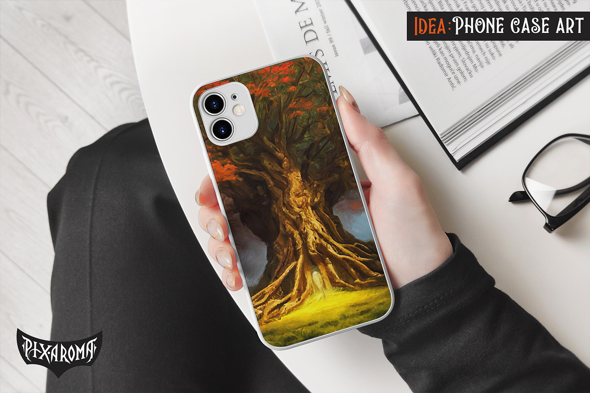 100 Fantasy Trees - Oil Painting Art, an Illustration by pixaroma (Photo 17 of 18)