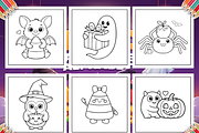Cute Halloween Bold Easy Coloring, a Seasonal Illustration by Coco Bloom (Thumbnail 3 of 4)