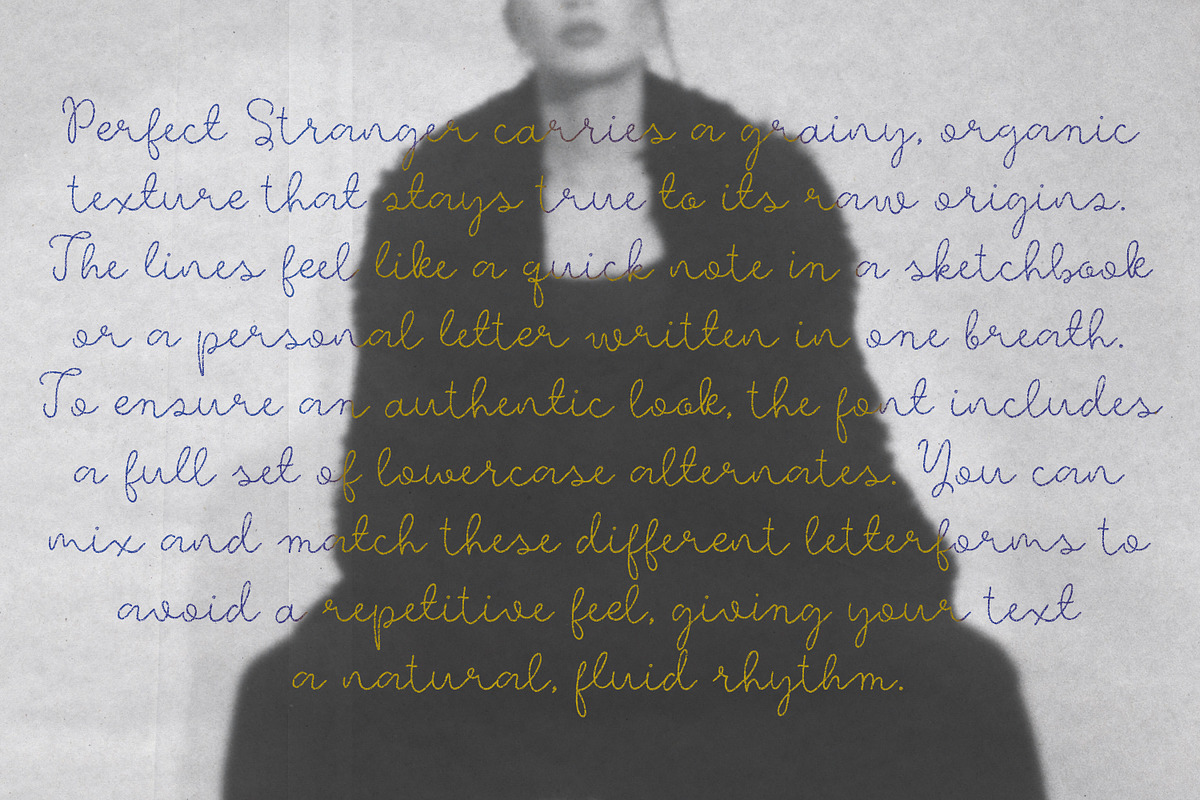 Perfect Stranger Raw Textured Font, a Script Font by AnMark (Photo 7 of 11)