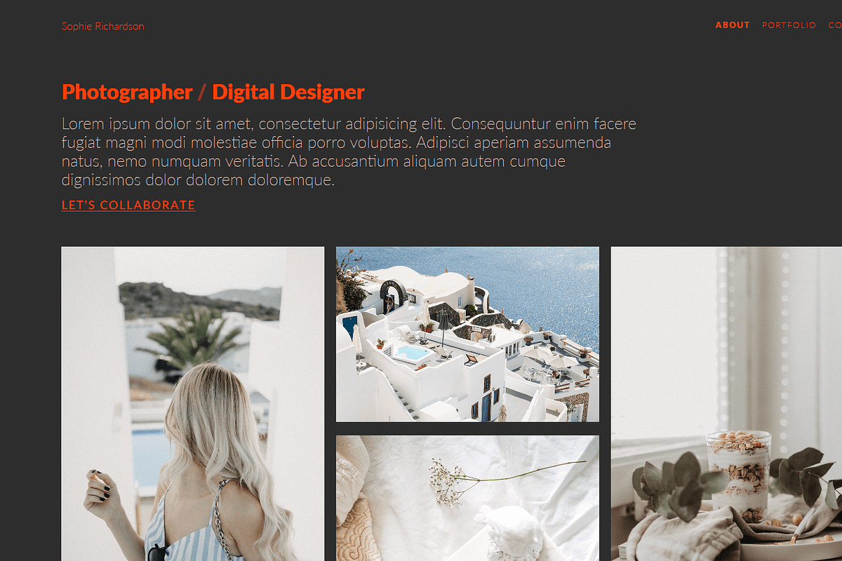 Sophie - Minimal Portfolio Theme, a HTML Template by AntonyChernianu (Photo 3 of 4)