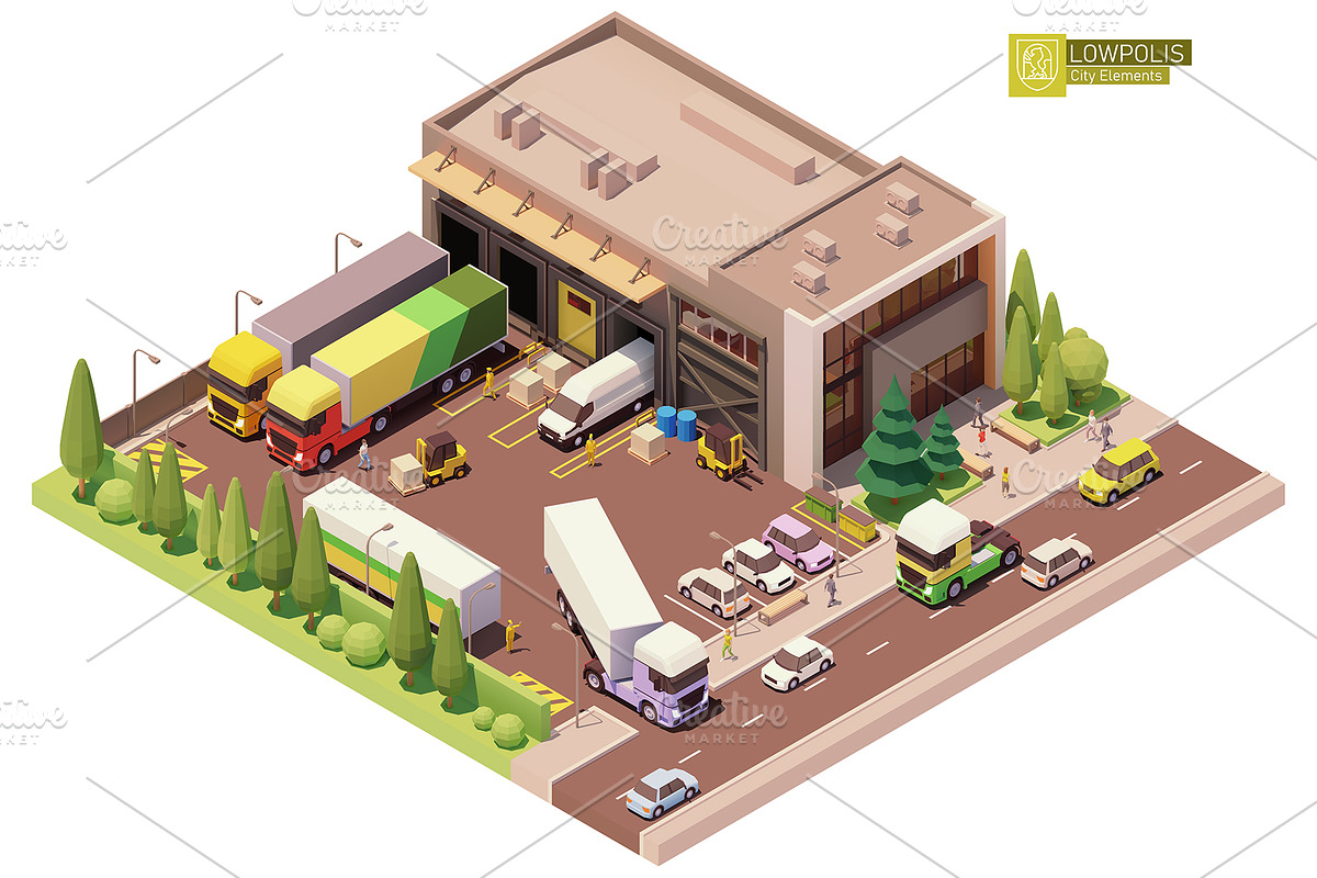 Isometric city map elements, an Object Graphic by tele52 (Photo 18 of 72)