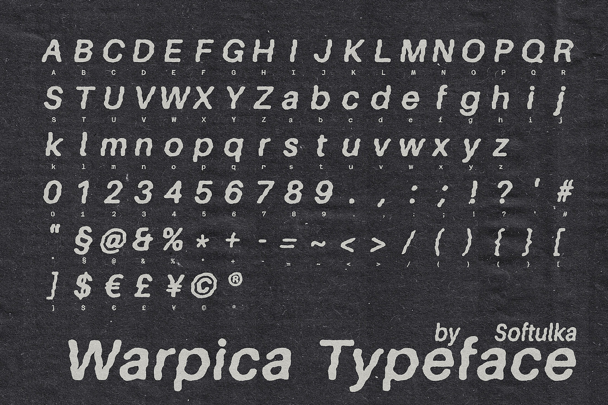 Warpica Typeface, a Sans Serif Font by softulka (Photo 7 of 7)