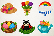 Hello Spring Faux Crochet PNG Bundle, an Illustration by RobertsArt (Thumbnail 4 of 6)
