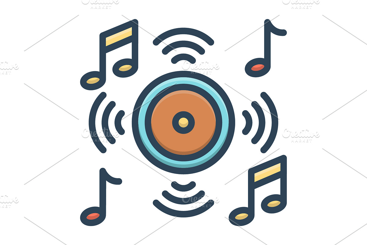 Tunes melody color icon, a Duotone Icon by Creative priyanka