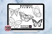 100 procreate butterfly stamps, a Brush Add-On by Arts For Peace (Thumbnail 7 of 9)