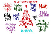 Christmas Lettering Quotes & Clipart, a Decorative Illustration by PicByKate (Thumbnail 2 of 7)