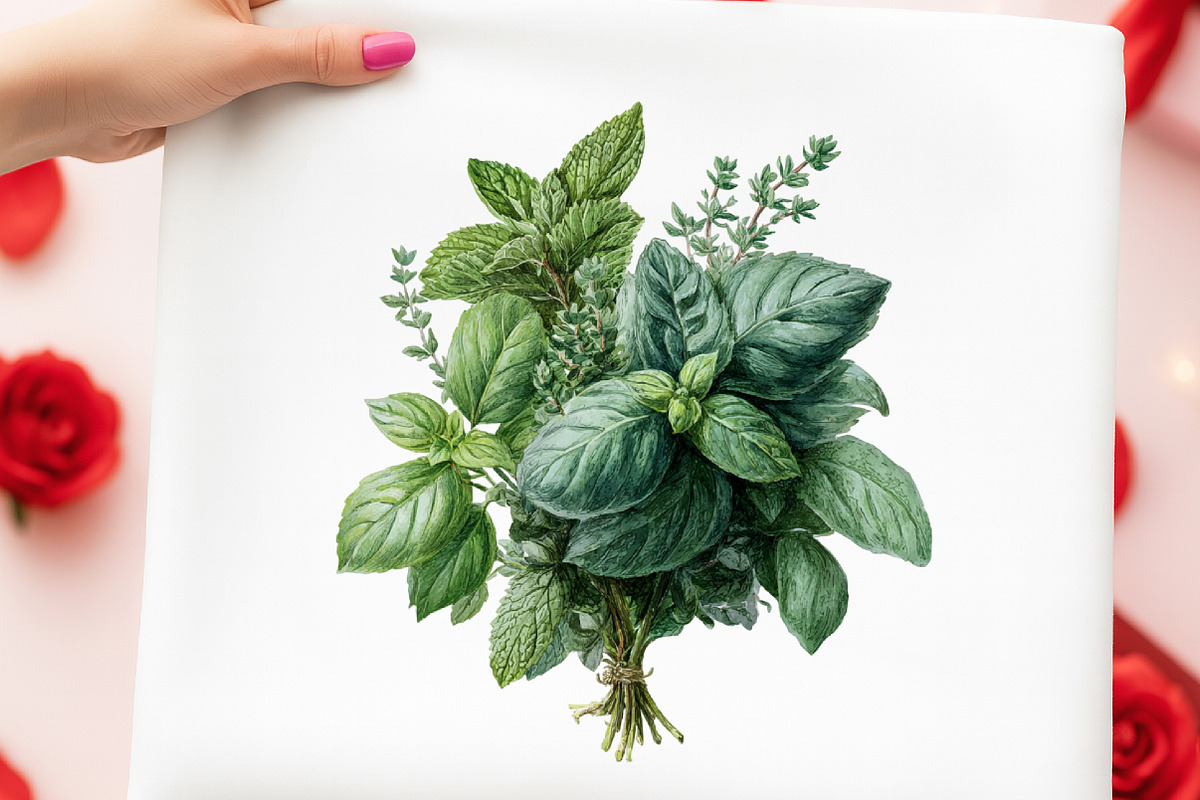 Watercolor Herbs Clipart, an Object Illustration by Digital Artistic99 (Photo 5 of 11)
