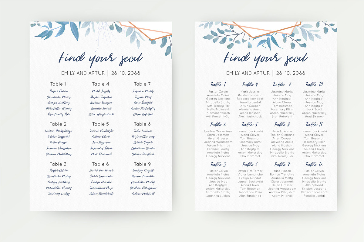 Wedding collection - Dusty blue, an Invitation Template by Alewiena (Photo 6 of 9)